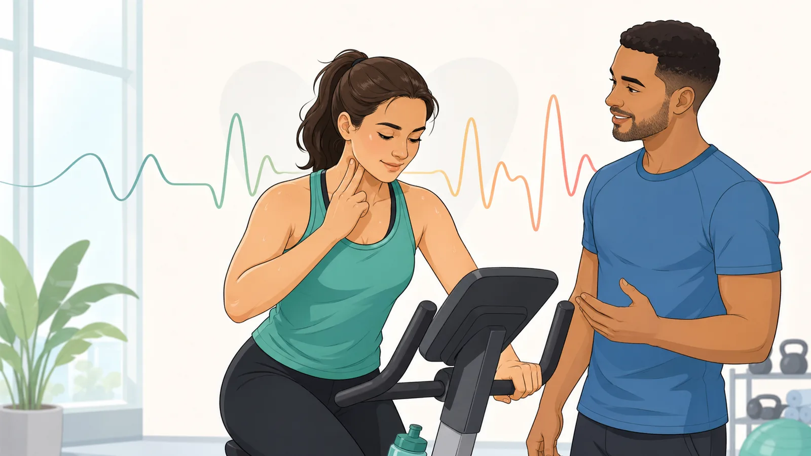 Maximum Heart Rate Calculator instructional illustration