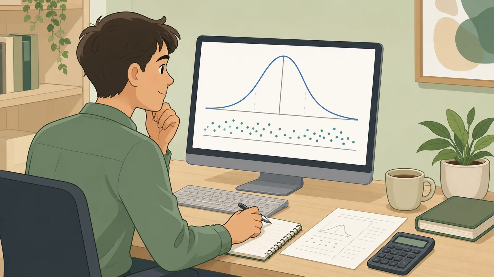 Normality Test Calculator instructional illustration