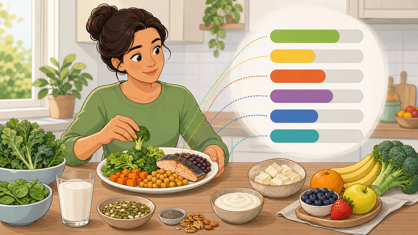 Nutrient Food Gap Calculator instructional illustration