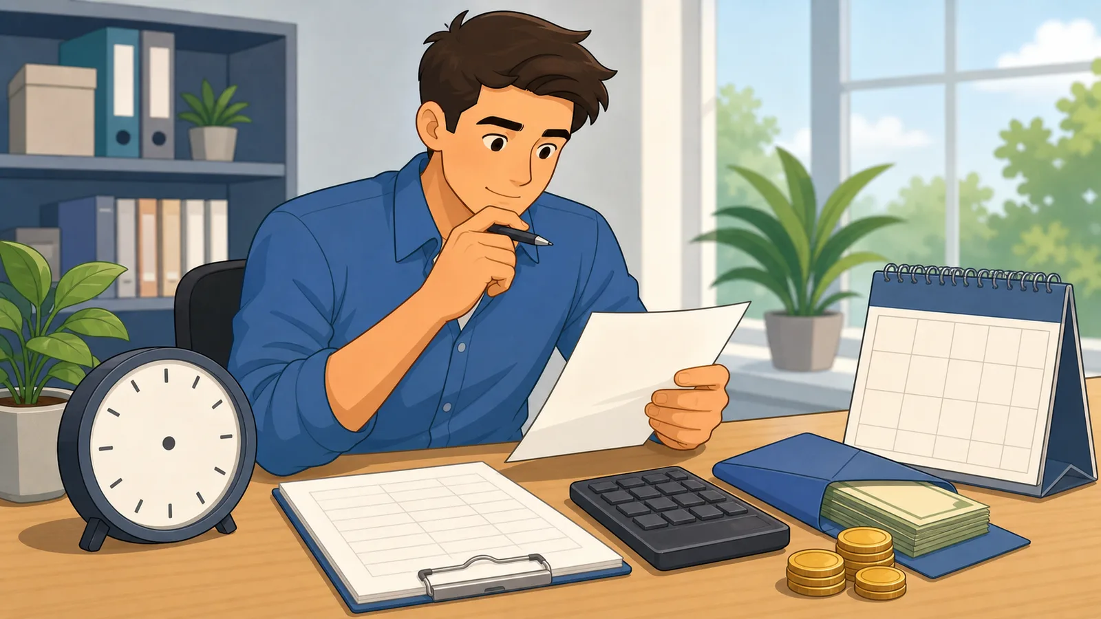 Overtime Calculator instructional illustration