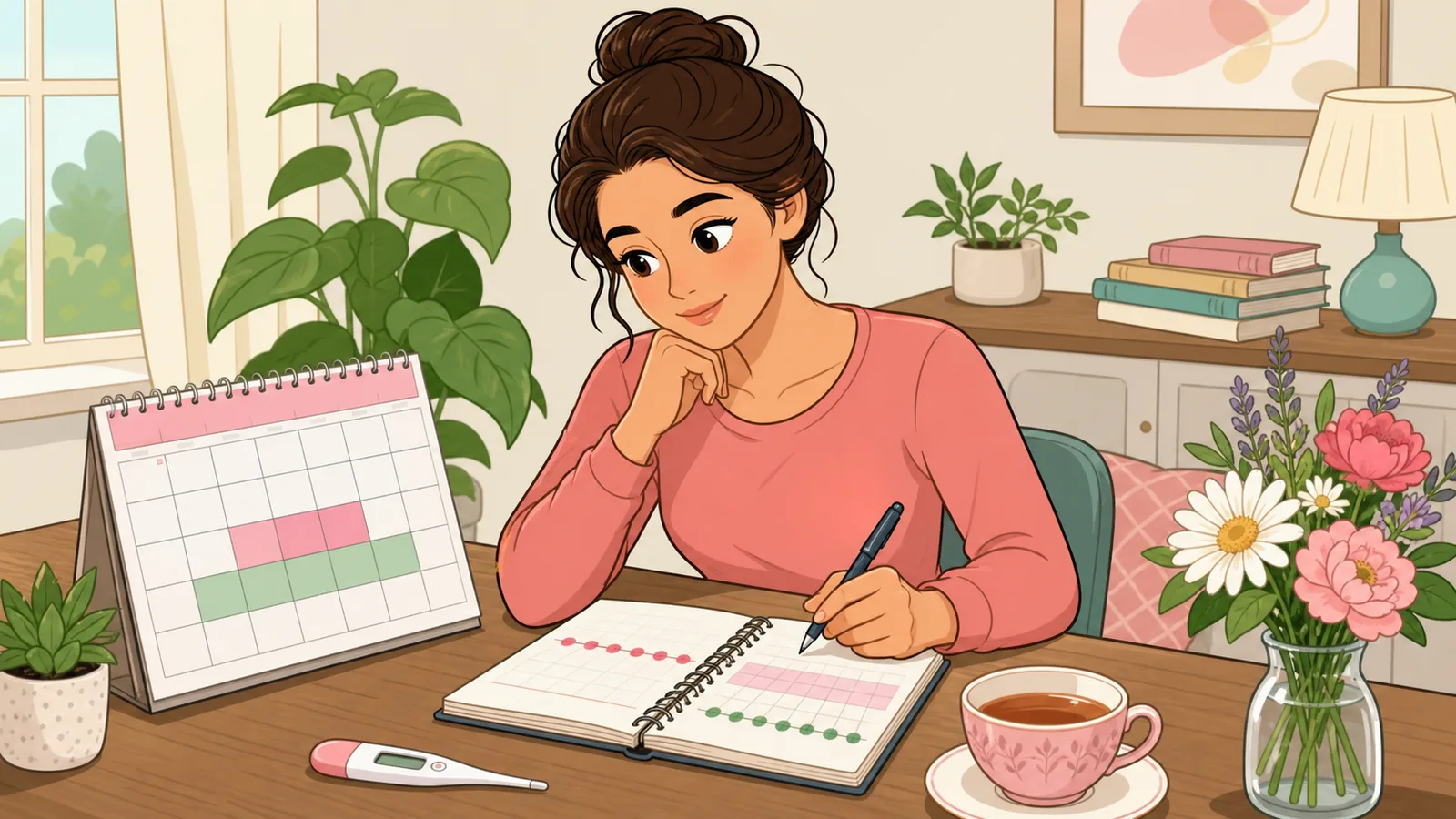 Ovulation Calculator instructional illustration