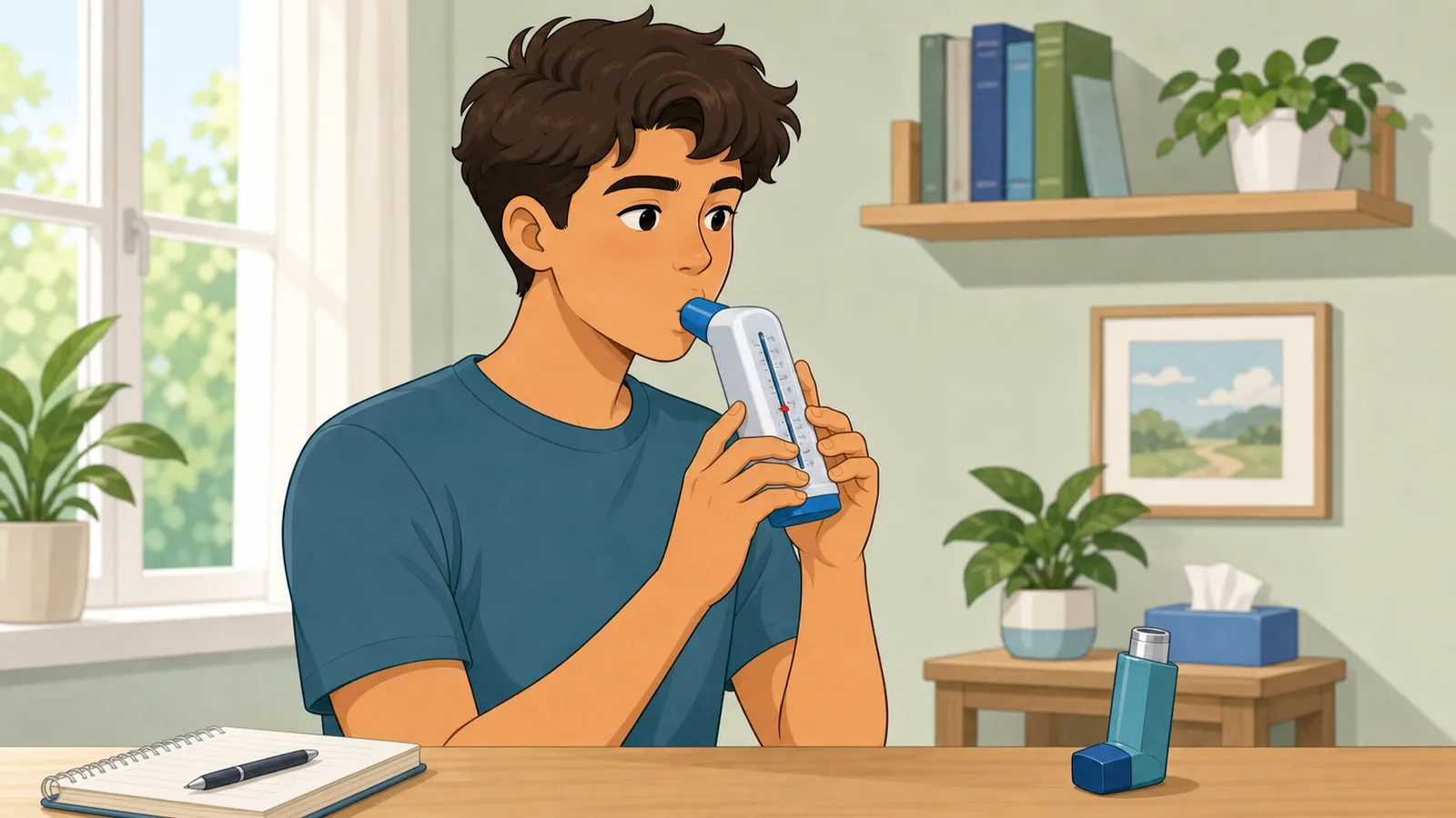 Peak Flow Calculator instructional illustration
