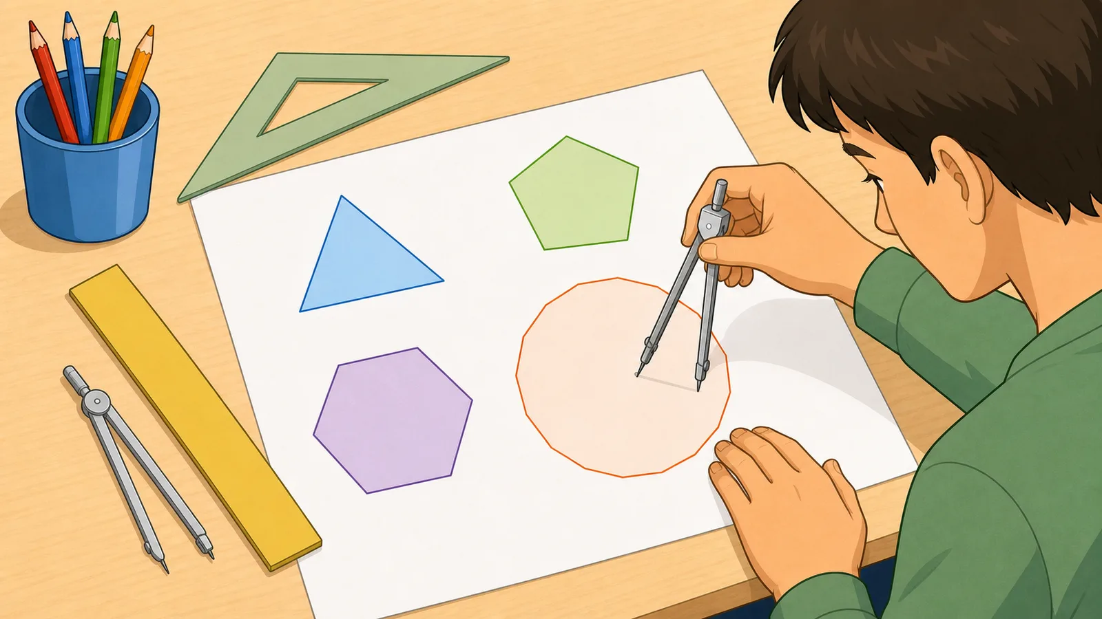 Polygon Calculator instructional illustration