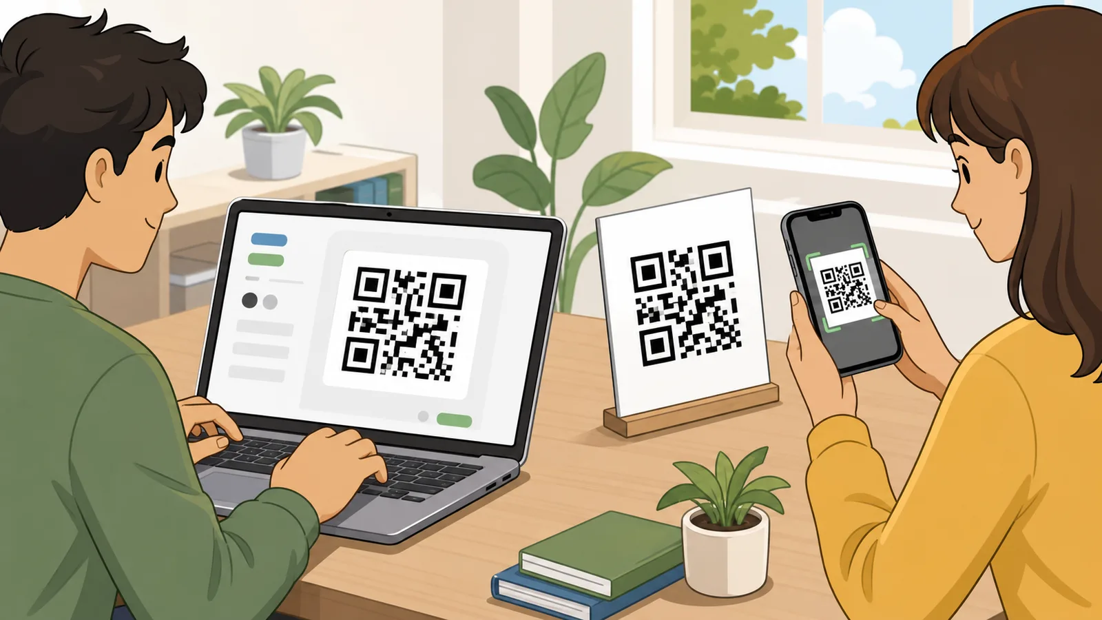 Qr Code Generator instructional illustration