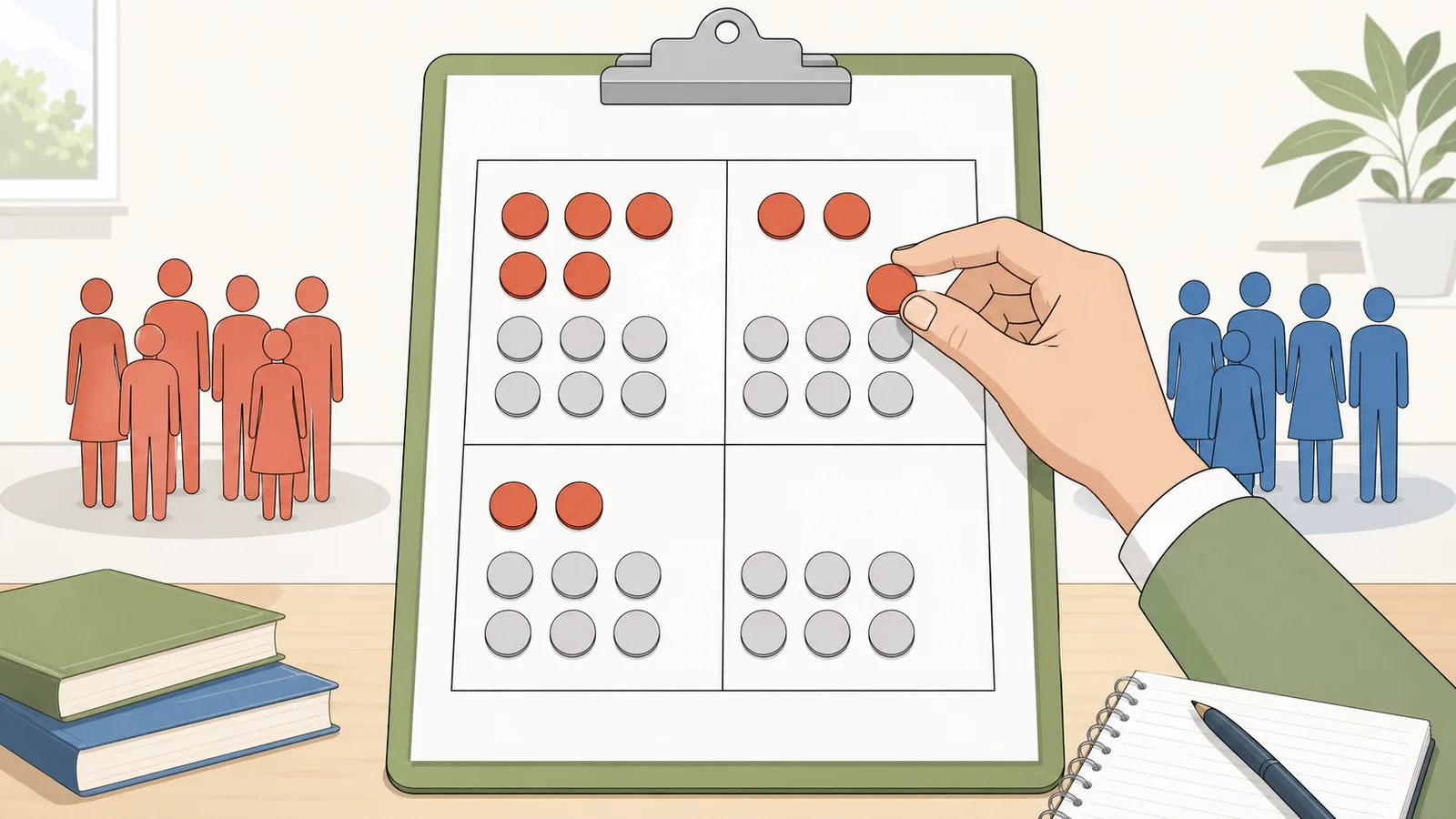 Relative Risk Calculator instructional illustration