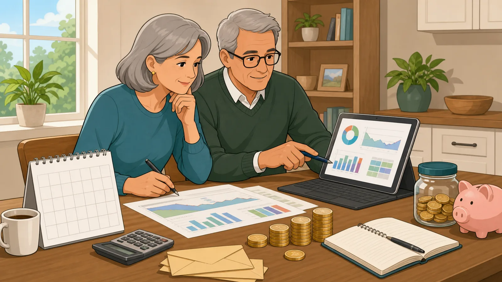Retirement Withdrawal Calculator instructional illustration