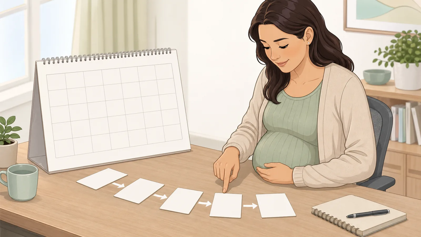 Reverse Due Date Calculator instructional illustration