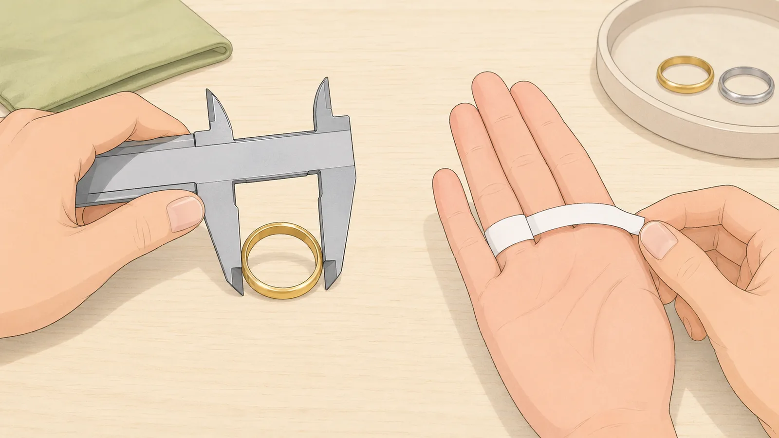 Ring Size Converter instructional illustration