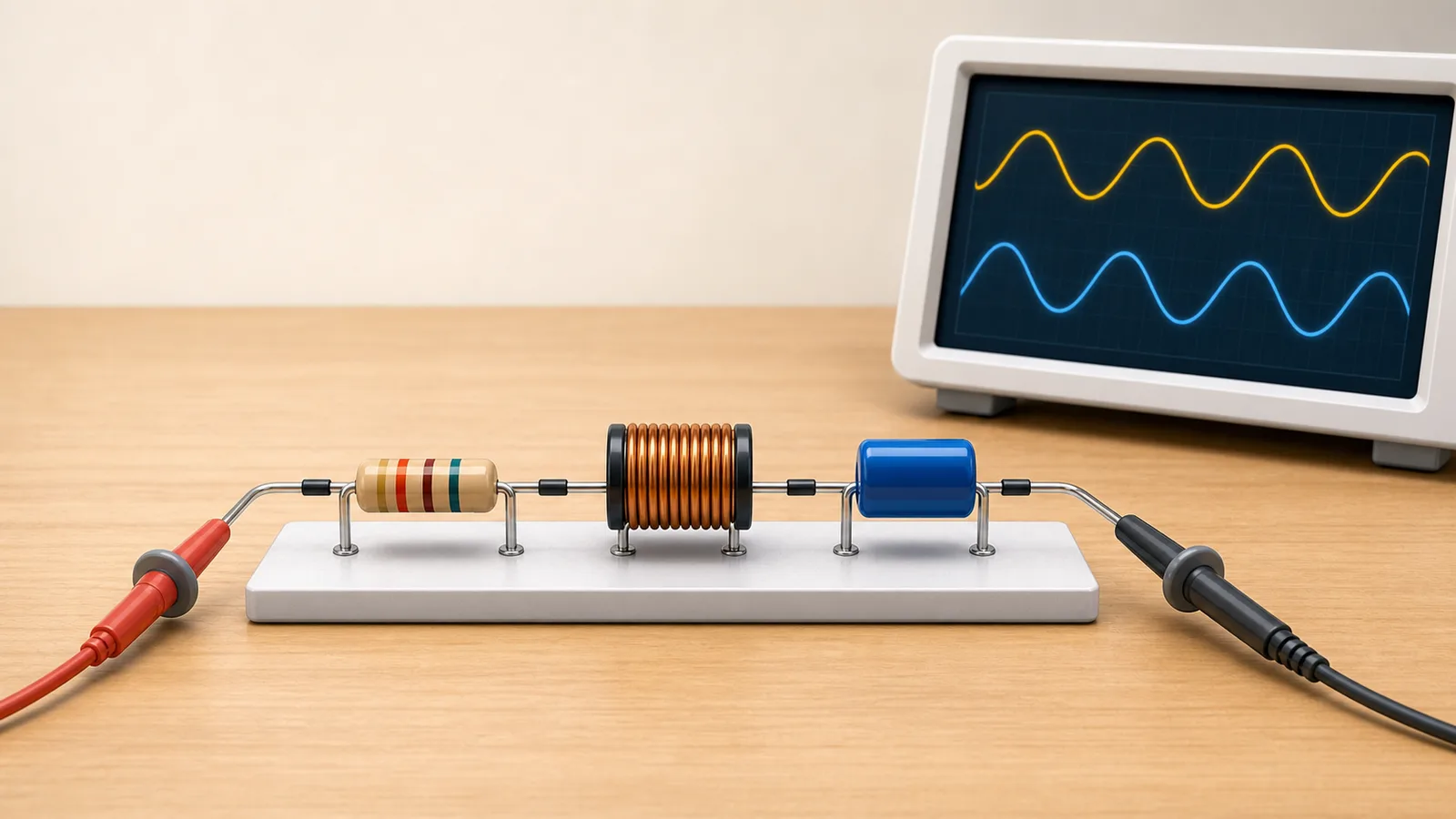 RLC Impedance Calculator instructional illustration