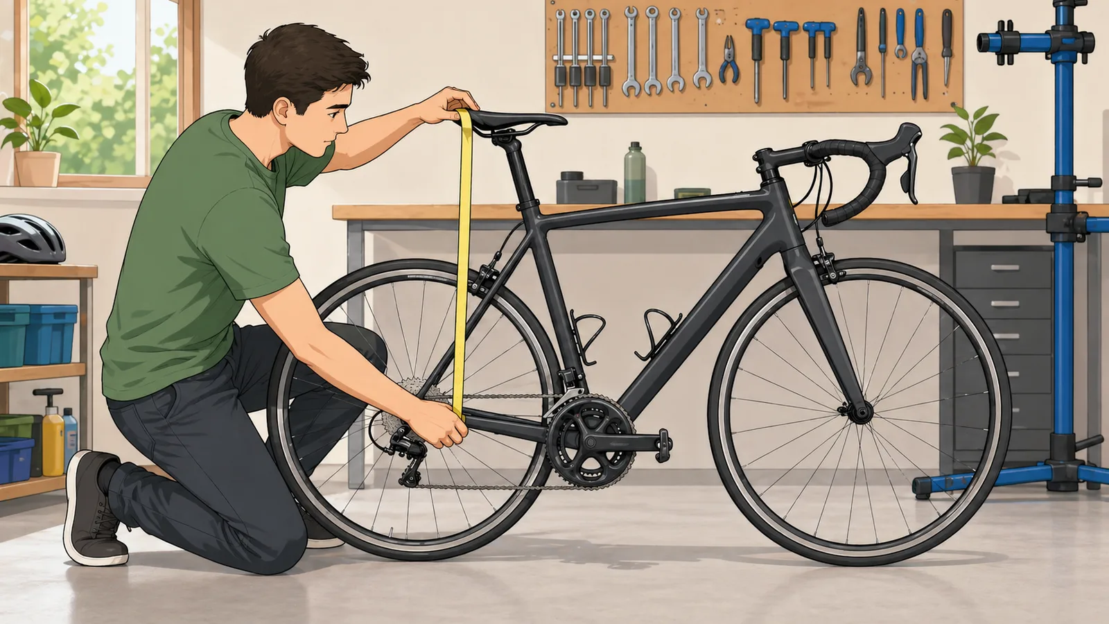 Road Bike Size Calculator instructional illustration