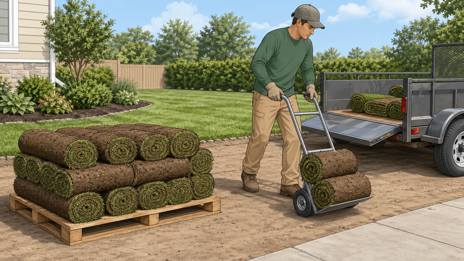 Sod Weight Calculator instructional illustration