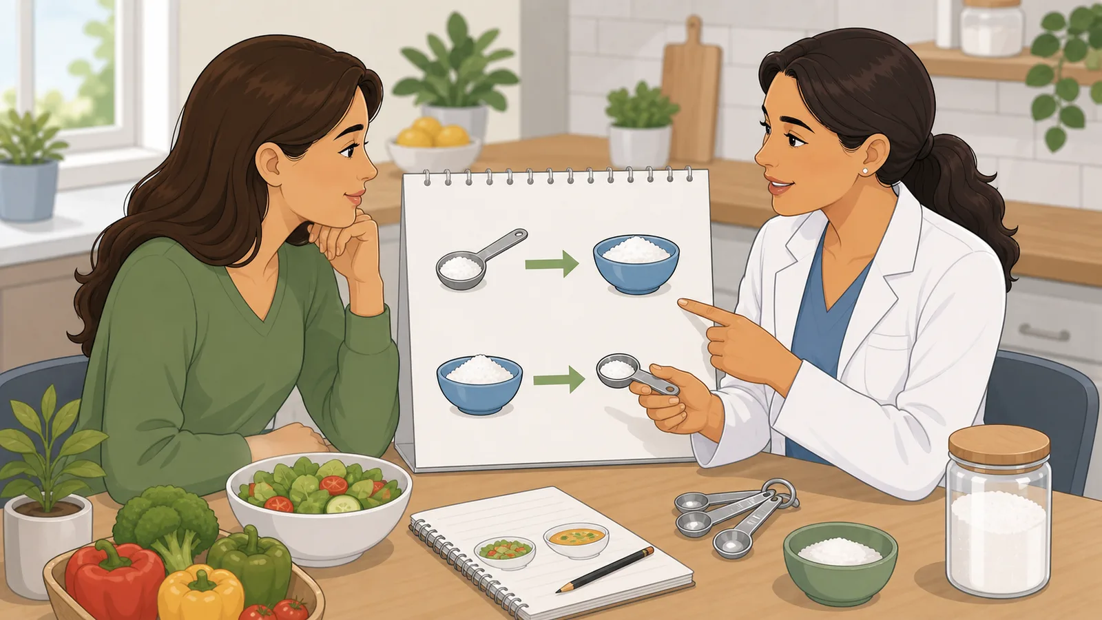 Sodium in Salt Calculator instructional illustration