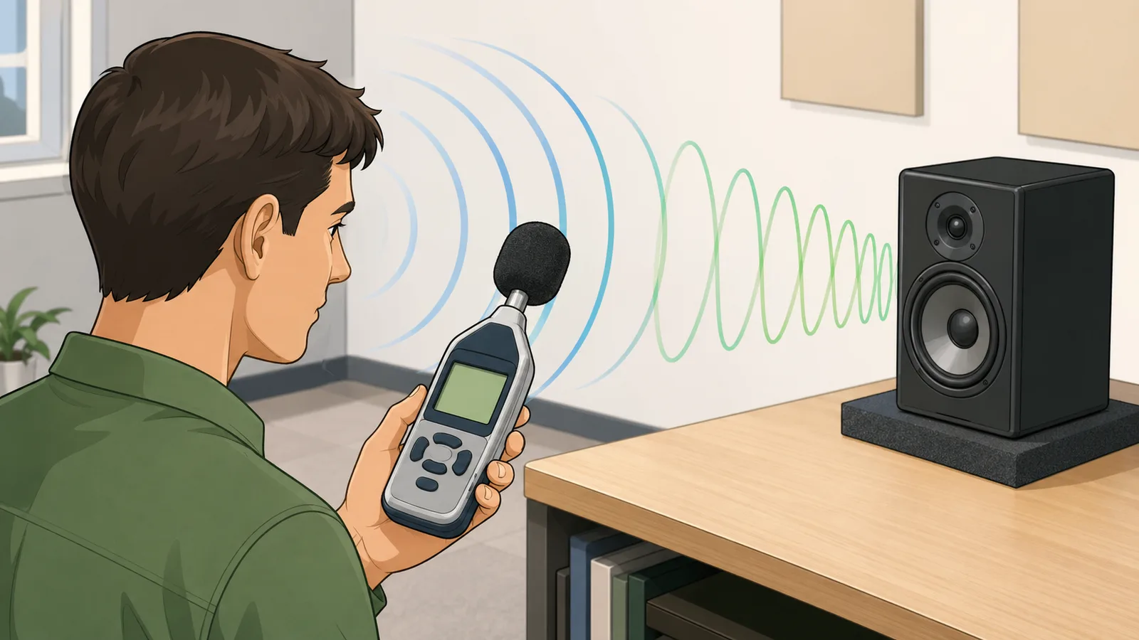 Sound Level Converter instructional illustration