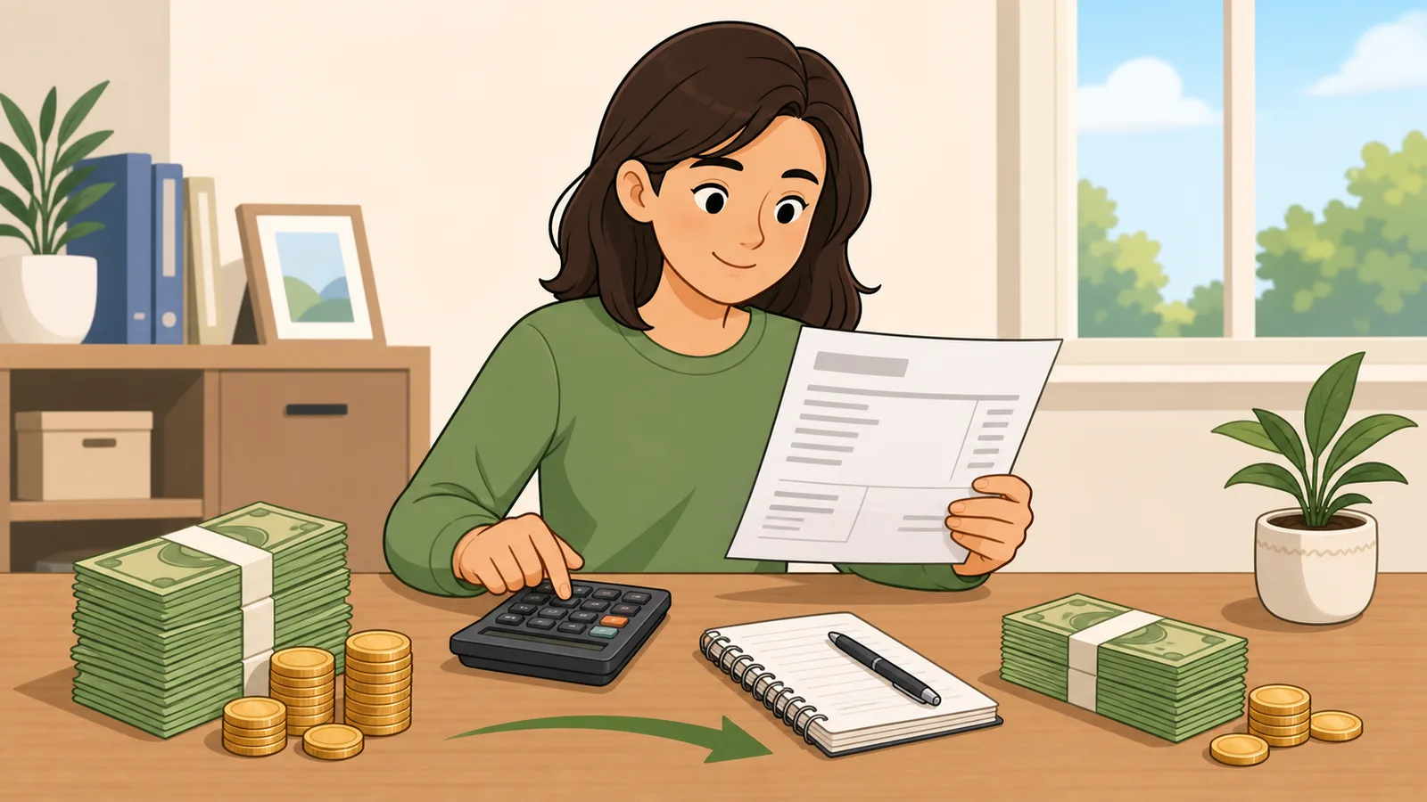 Take-Home Pay Calculator instructional illustration