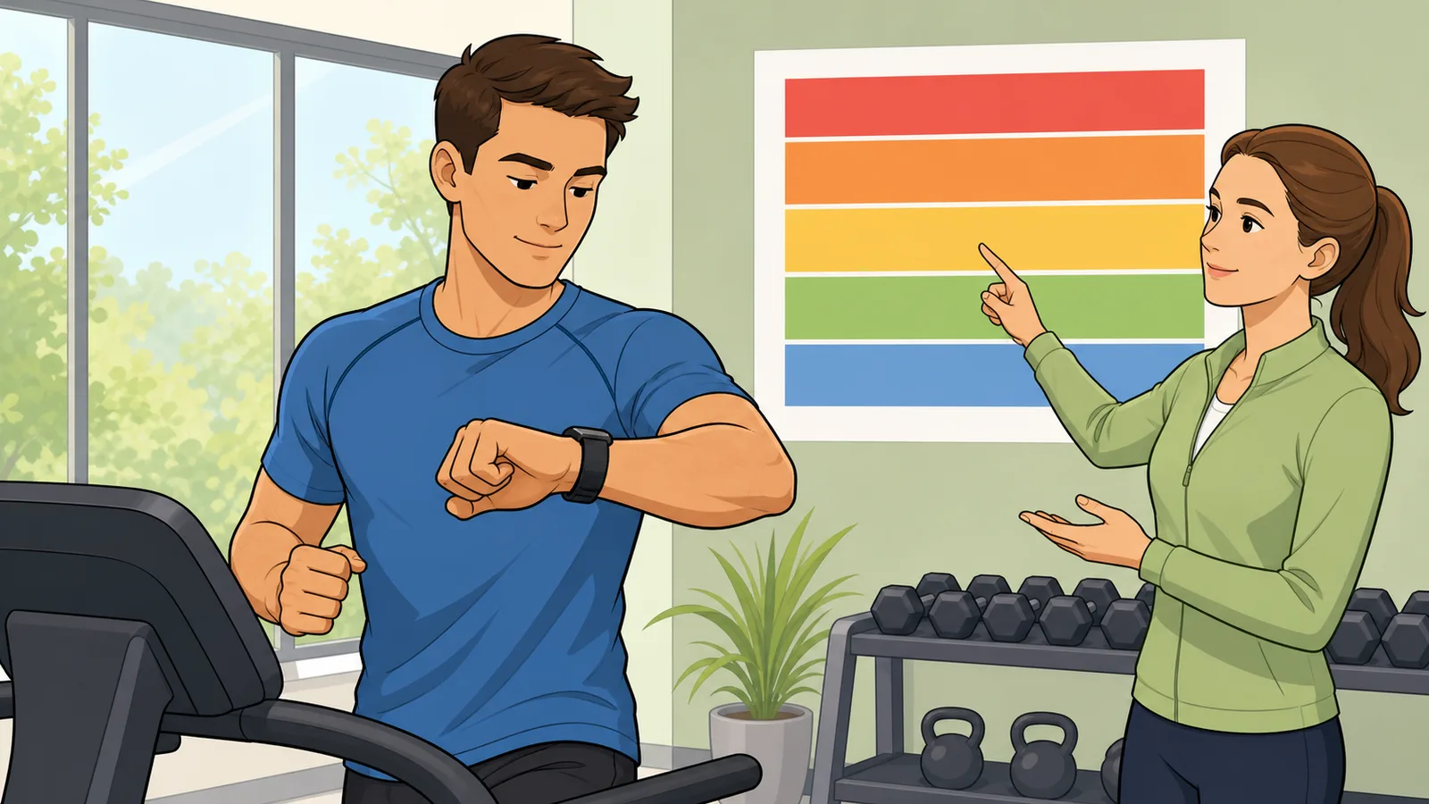 Target Heart Rate Calculator instructional illustration