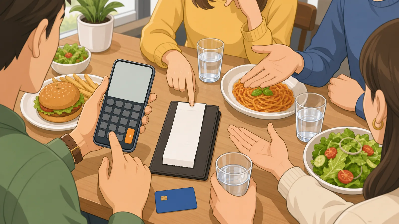 Tip Calculator instructional illustration