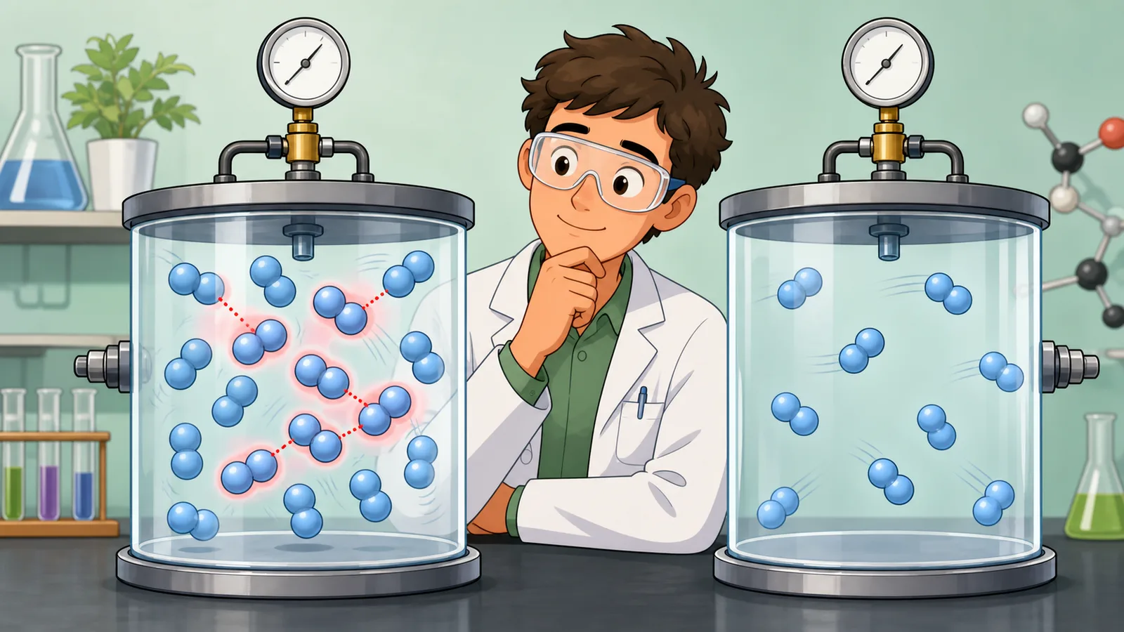 Van der Waals Calculator instructional illustration
