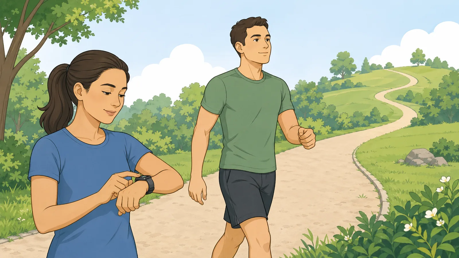 Walking Calorie Calculator instructional illustration