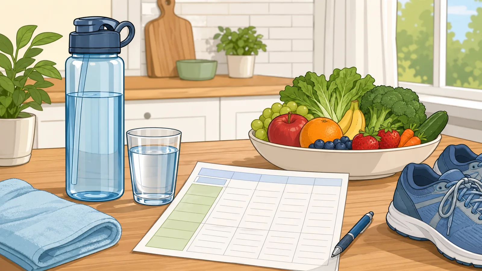 Water Intake Calculator instructional illustration