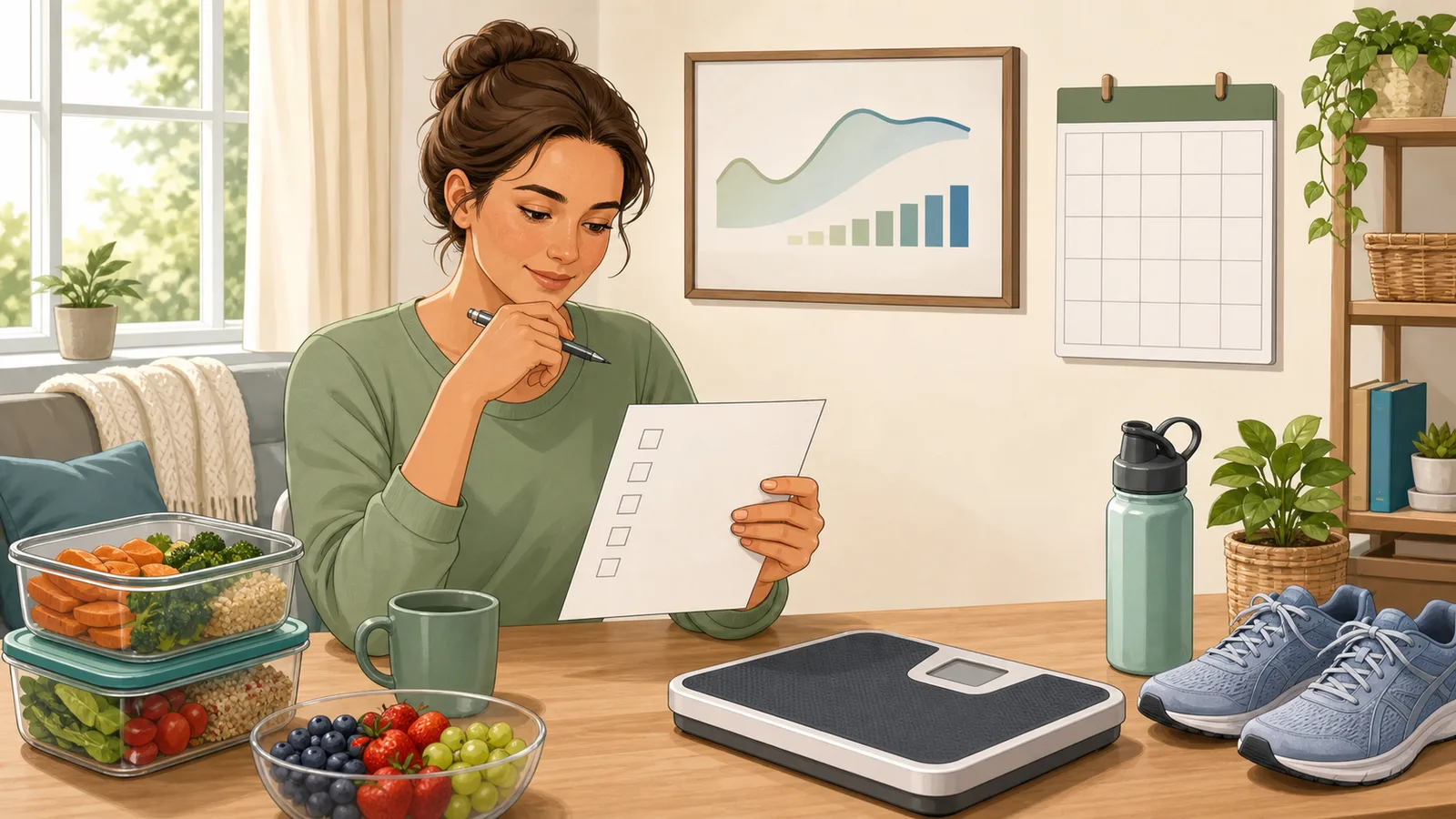 Weight Regain Risk Checker instructional illustration