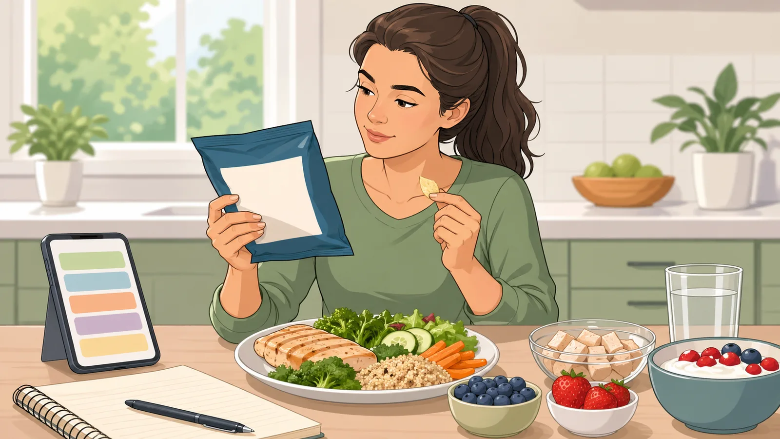 Weight Watchers Points Calculator instructional illustration